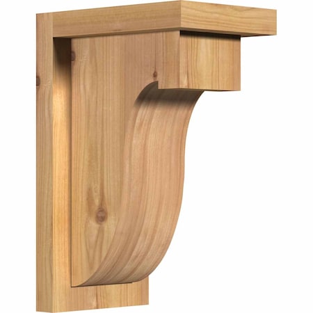 Ekena Millwork Del Monte Smooth Corbel w/Backplate, Western Red Cedar, 5 1/2"W x 8"D x 12"H COR06X08X12DEL01SWR